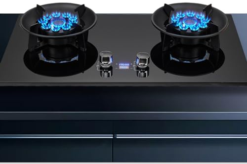 Cuisinière À Gaz 2 Brûleurs, Cuisinière À Flamme Élevée 5,0/5,2 KW, Minuterie De Support De Pot En Fonte Avec Protection Contre L'extinction, Cuisinière Indépendante De Camping En Plein Air ( Size : N