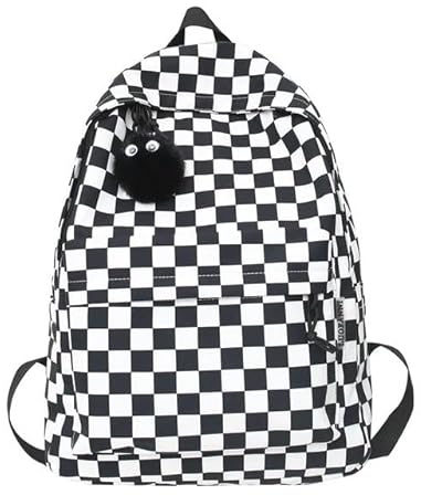 XHYFFS Unisex Zaini Casual Girls Plaid Zaino per Spalla Impermeabile per Pausa per Il Tempo Libero Femminile da Viaggio con Zaino da Viaggio per Donne per Femmina-Plaid-32Lx13Wx45H Cm