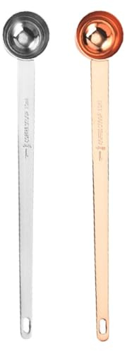 TOPBATHY 2pcs Stainless Steel Measuring Spoons Long Handle for Coffee Dosing Quarter Teaspoon Measure Spoons