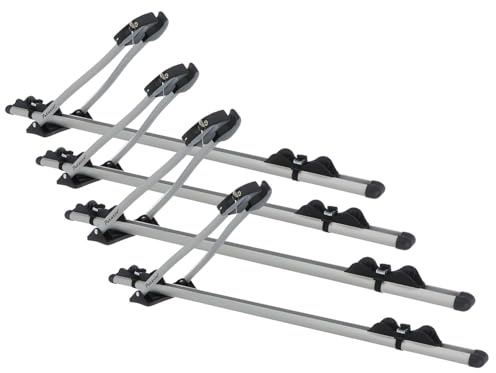 4X universeller Dachfahrradträger Auto Dach Fahrradträger - VDP Roma - Dach Fahrradhalter Dachfahrradhalter für Autodach - abschließbar - für 4 Fahrräder