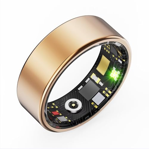 Smart Ring Blutdruckmessung Smartringe für Herren Damen IP68 Wasserdicht Android IOS Fitness Ring Tracker Schlaftracker Sport Ring mit Schrittzähler Kalorien Pulsmesser Herzfrequenz Sleep Tracker