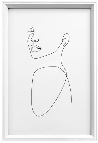 walther design Bilderrahmen Silhouette 18x24 cm, weiss, Holzrahmen NW824W