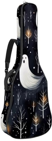 Bassgitarrentasche mit Original Halloween Cute Boo 11, Akustikgitarrentasche 101,6 cm E-Gitarrenkoffer, wasserdichte Oxford E-Gitarre Gigbag für akustische klassische Gitarre, Ukulele, Original