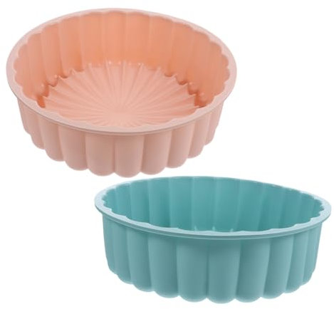 OKUMEYR 2pezzi Stampo Per Torte Tondo Silicone Da Antiaderente e Per Torte e Dolci Cucina Elegante