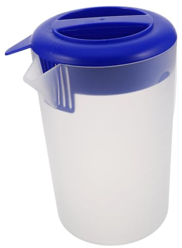 Cabilock Jarra Ancha Plástico y L o Tapa Asa de 5 con Ergonómica, Boca para Refrigerador y Servicio de Bebidas Frías Calientes