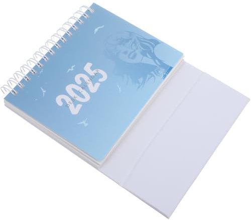 LALAFINA Tischkalender Blau Mittelgroß Mit Chinesischem Mondkalender Schlichter Mini Desktop Planer Juli Bis Dezember Dekorativer Schreibtischkalender Zur Effizienten Terminplanung