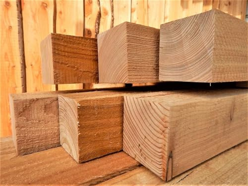 Kantholz Lärche 60 x 60 mm 240 cm lang - Pfosten, Zaunpfosten, Holzpfosten, Holzbalken, Zaunpfahl, Querriegel (25 Stück)