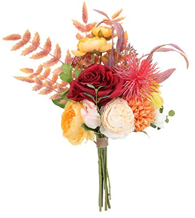ABOOFAN Elegante Künstliche Gefälschte Blumenanordnung Vase Simulierten Blumenstrauß Für Fotografie Requisiten