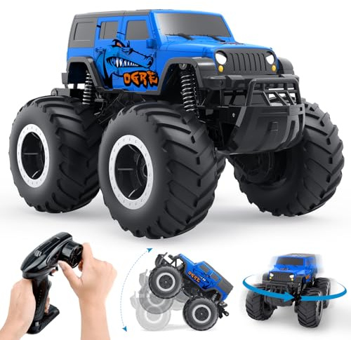 Gindoly Ferngesteuertes Auto,2,4 GHz Ferngesteuerter Monstertruck Spielzeug