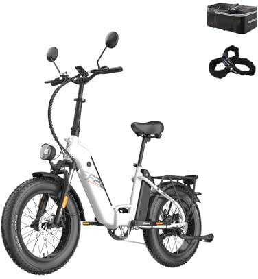 Fafrees FF20 Polar Fatbike E-Bike für Herren & Damen | 20 Zoll Klapprad | 48V 12Ah*2 Akku | 65N.m Motor, 150kg Tragfähigkeit | 170KM Reichweite