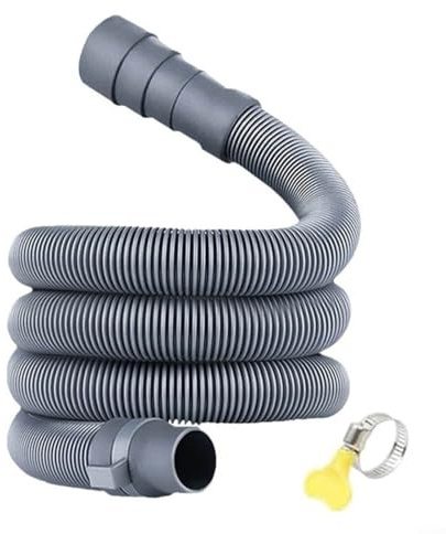 HavenDomicile Washing Machine Hose,3 Meters Adjustable RV Drain Hose For Trailers Caravans Motorhomes EVA Waste Pipe With Connectors (5m)