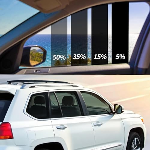 Lámina tintada para coche, 50 cm x 600 cm, resistente a los arañazos, para bloquear los rayos UV/IR, calor y deslumbramiento (15% VLT)