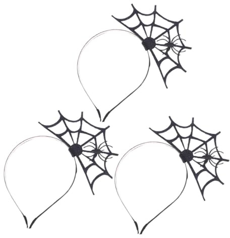 ULTECHNOVO 3stücke Spinnennetz-haarreif für Halloween-partys Spinnennetz-haarbänder Cosplay-spinnennetz-stirnbänder als Haaraccessoires
