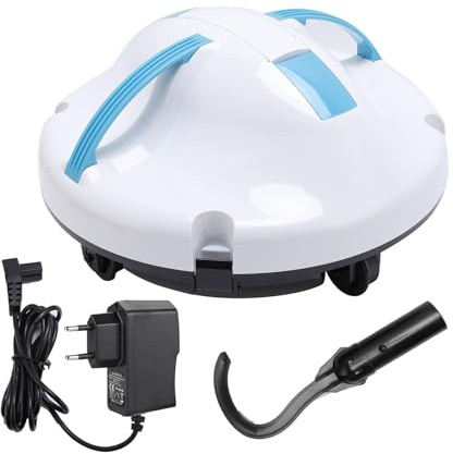 Topyond Robot Aspirateur De Piscine sans Fil, Robot Aspirateur De Piscine Dure 120 Minutes, Idéal pour Piscines Plates Hors Sol Ou en Terre Jusqu’à 99,4 Mètres Carrés