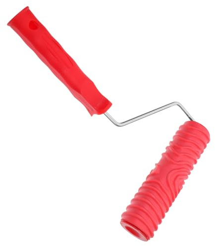 INOOMP 7-inch Embossed Texture Paint Roller, Patterned Decorative Wall Paint Roller with Rubber Grain Surface for Interior Wall Painting and DIY Home Decor