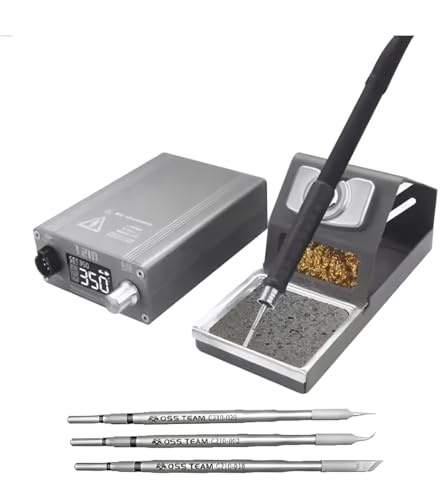 OSS T210 Soldering Station Hot Air Gun For Mobile Phone Repair Rapid Temperature Rise General C210 Series Solder Tips(T210-3tips)