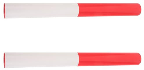 Totority Bastón de Paso de Plástico Abs 30 Cm 2 Piezas para Atletismo Infantil, Testigo de Pista y Campo Ligero y Reutilizable para Carreras y Entrenamiento Deportivo al Aire