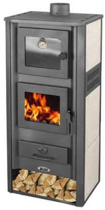 1 PZ STUFA A LEGNA CON FORNO LUCREZIA 12-13 KW Rossa NextradeItalia Mod.FERX.DIAREX-VLLUC-RO