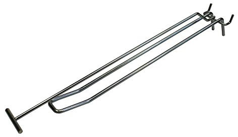 GERSO 50 Stück Lochwandhaken Länge = 30cm mit Pendeletikettenträger glanzverzinkt Doppelhaken