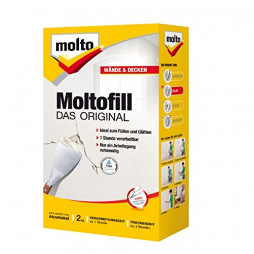 2 x 1kg Molto Moltofill Spachtelpulver Set Spachtelmasse Spachtel Innen