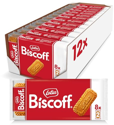 Lotus Biscoff Galletas | Envueltas en Packs de 2 | 12x (8x2) | 1,48kg