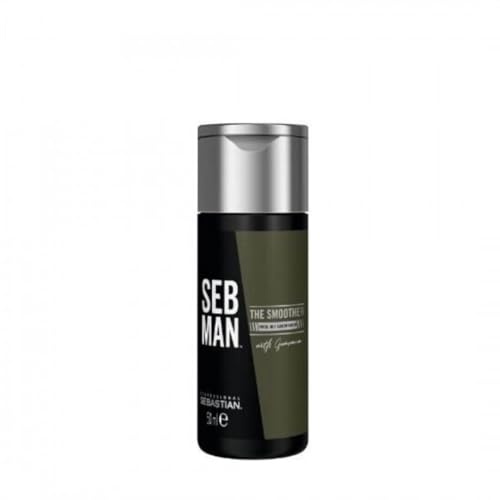 SEB MAN THE SMOOTHER - Fuktgivande balsam för torrt hår i resestorlek - Hårbalsam med guarana-extrakt och stimulerande doft av bergamott och rosa peppar - 50 ml