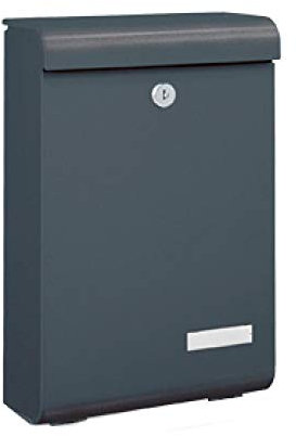 RENZ/Radio/Aufputz-Briefkastenanlage Wand-Briefkasten/RAL-Farbe 9007 Dein-Briefkasten.de