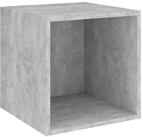 vidaXL Wandschrank Betongrau 37x37x37 cm Holzwerkstoff