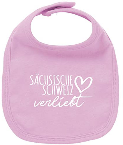 Huuraa Unisex Babylatz Sächsische Schweiz verliebt Geschenk Babypink Bio Baumwolle Sächsische Schweiz Mitbringsel