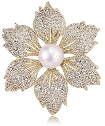 C H SZ CC Brosche Broschennadeln Baufinia Flower Brosche Elegante Wildbrosche Mode Brosche Mantel Zubehör, um Freundinnen Schmuck Geschenke zu schicken Broschen