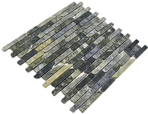 Pietre naturali a mosaico in pietra naturale, piastrelle a mosaico, marmo, verde opaco, parete pavimento, cucina, bagno, doccia