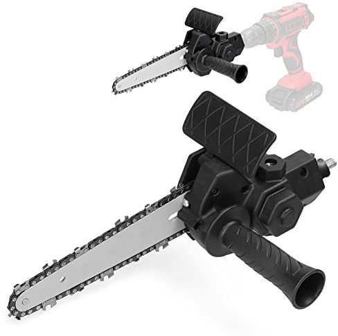 Irfora 6 Inch Electric Drill Modified To Electric Chainsaw Tool Attachment Electric Chainsaws Accessory Practical Modification Tool Set Woodworking Cutting Tool