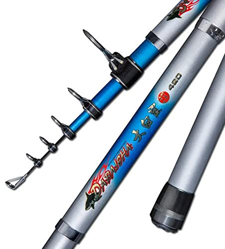 ZWWf Angelrute Superhart 3,6 m 3,9 m 4,2 m 4,5 m Langstrecken-Trolling-Teleskopruten Kohlefaser-Seerute (Size : 4.2m)