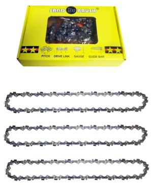 SAND DR BRUSH - Cadena de sierra para recargable Mini Cadena de motosierra 3pcs 8 Pulgadas, Corrente de serra portátil， Paso 1/4, 1.1mm, Eslabones 48 DL, Cadena de repuesto para Tesouras de podar