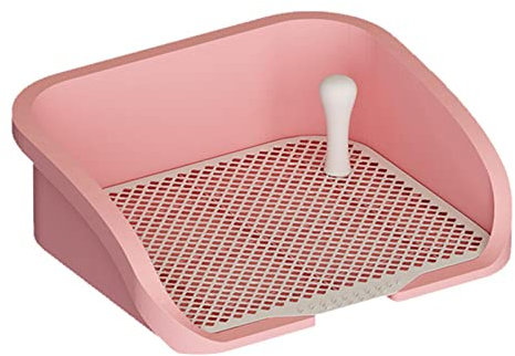 Fonowx Haustier-Hundetoilette für den Innenbereich, Hundetöpfchen, Katzentoilette, Pee-Pad-Halter für, kleine und mittelgroße Hunde, Rosa