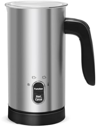 Tumidy Milk Frother Electric, Coffee Frother, Warm and Cold Milk Foamer,4 IN 1 Automatic Milk Warmer Stainless Steel for Coffee, Latte, Hot Chocolate (Stainless Steels)