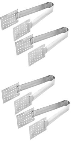 BESTonZON 4pcs Stainless Steel Tea Infuser Bags Brew Tea Tool Table Bag Holder Kitchen Utensils Creative Ice Clamps Clip for Food