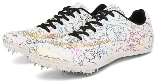 khUkHU Zapatillas de Clavos Atletismo Hombres Mujeres 8 Clavos Transpirable y Ligero Unisex Spikes Atletismo para Pista Antideslizantes Atletismo para Velocidad Sprint,005,37EU