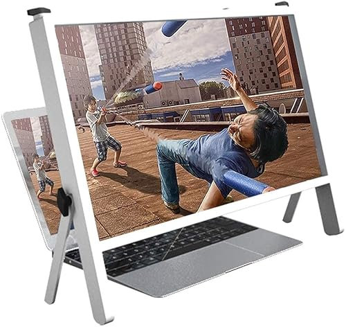 22 Zoll Laptop-Lupe, Laptop-Bildschirmlupe, Schutzhalterung, Laptop-Bildschirmlupe, 3D-Anti-Blaulicht-Laptop-Bildschirmschutzhalterung (weiß)