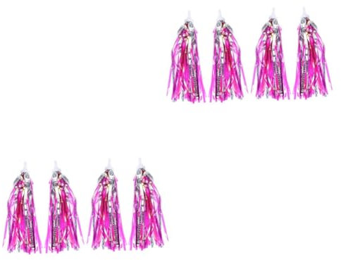 VANZACK 8 STK Fahrrad Bunte bänder Lenker Streamer Kinder Scooter Streamers Fahrrad luftschlangen kinderfahrrad zubehör Kinder Fahrrad zubehör Stromer Quaste Roller Schleife schmücken Rosa