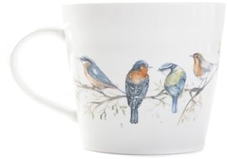 Meg Hawkins British Birds Animal Watercolour Design Bone China Mug in Box