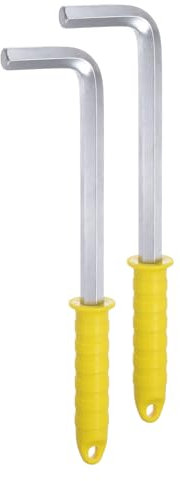 QUARKZMAN 2 Stück Innensechskantschlüssel 17 mm L-Form Langer Arm Metrische Sechskantschlüssel aus Chrom-Vanadium-Stahl Reparaturwerkzeug mit rutschfestem Griff für Heimreparaturen