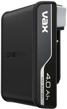 Vax Genuine ONEPWR 4.0Ah MAX Battery Replacement, 3 Year Warranty, Fits every ONEPWR product, BV29040V, Black