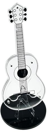 Plektrumhållare, klara akrylstativhållare, 8,54 x 8,54 x 9,06 tum, dekorativ gitarr plektrum förvaring, musikhylla accent för studierum och sovrum, transparent
