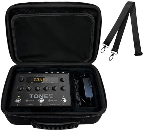 Musiin - Custodia per pedale di effetti chitarra compatibile con IK Multimedia TONEX Pedal X-VIBE, X-DRIVE, X-SPACE, X-TIME, adatta per performance, pratica e viaggio. Portatile, antiurto, con cinghia