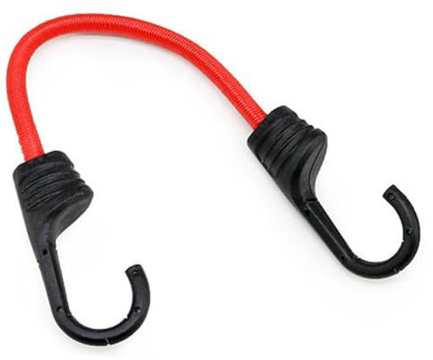 Aniyan 2 Stück Spanngummi mit Haken 30cm, Expander für Fahrräder/Motorräder/Auto, Hochbelastbare Gepäckspanner Rot, Universalgrößen für Camping/Tarp/Ladungssicherung