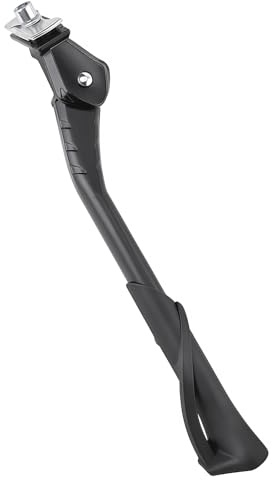 Geeignet für Fahrradständer von 20-29 Zoll, verstellbarer Seitenständer, höhenverstellbarer Mittelpumpenständer, geeignet für Mountainbikes, Elektrofahrräder und Rennradständer. (Rundkopf schwarz)
