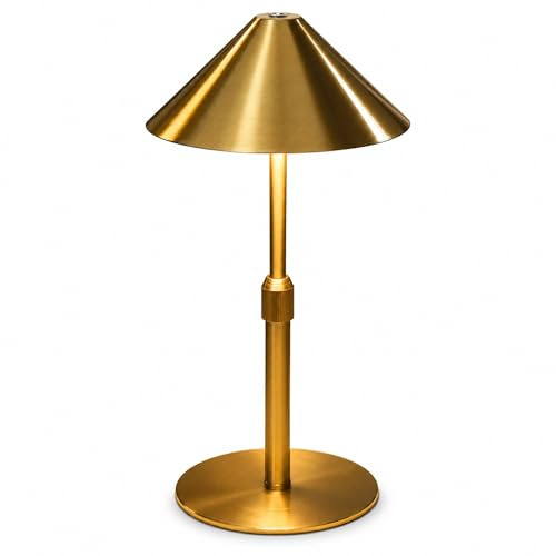 LuminexDesigns Para Exterior e Interior Lámpara de Mesa Sin Cable Recargable - Muy Luminosa, Batería Larga Duración, Altura Ajustable, Resistente IP54 para Terraza, Jardín, Camping, Trabajo