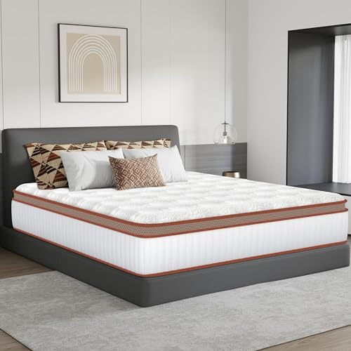 Matratze 140x200 cm, Höhe 28 cm mit Oeko-TEX Zertifiziert, Mittlerer Härtegrad H3, Hybrid Taschenfederkernmatratze Memory Foam, 7-Zonen Matratze für Ultimative Unterstützung und Druckentlastung