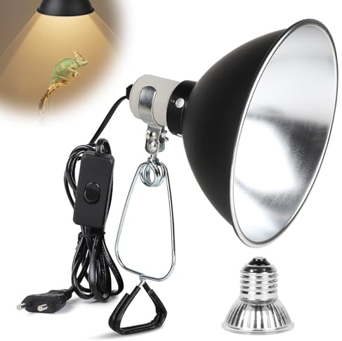 CPROSP Reptiler terrarium kupol lampsockel E27 med 1 värmelampa 25 W